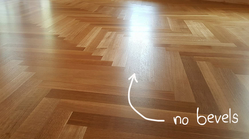 No bevels unfinished hardwood